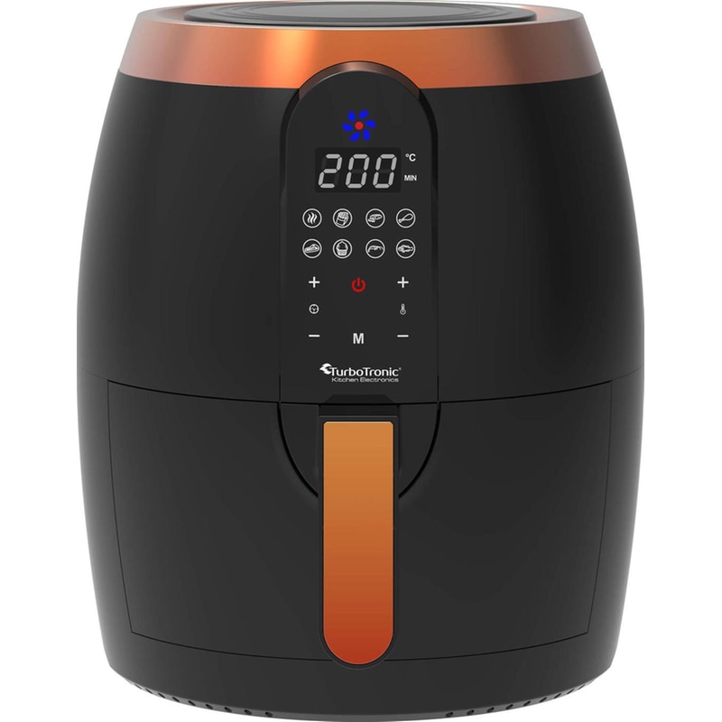 TURBOTRONIC TT-AF10D με Αποσπώμενο Κάδο 1200 W 3.5 L Μαύρο Φριτέζα Αέρος TURBOTRONIC