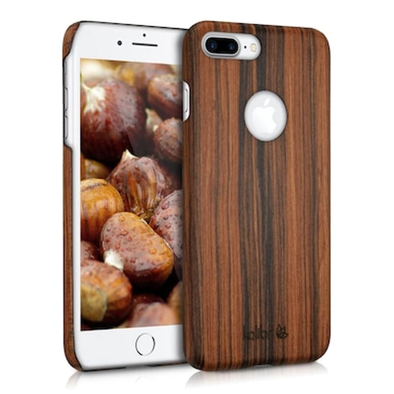 KALIBRI Θήκη Apple iPhone 7 Plus/iPhone 8 Plus - Kalibri Wooden Case - Brown