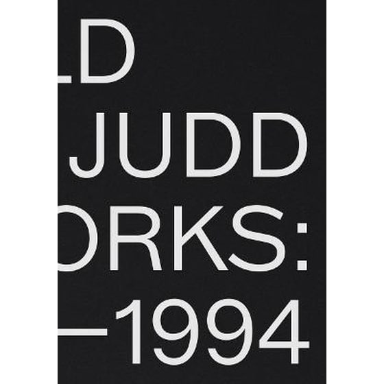 Donald Judd: Artworks 1970-1994 image 0