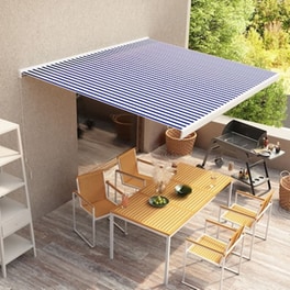 Τέντα Vidaxl Κασετίνα Χειροκίνητη 350x250cm - Λευκό/Μπλε