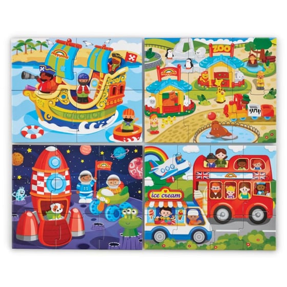 Παιδικό Παζλ ELC Happyland 4 σε 1 (4/6/9/12 Κομμάτια) image 1