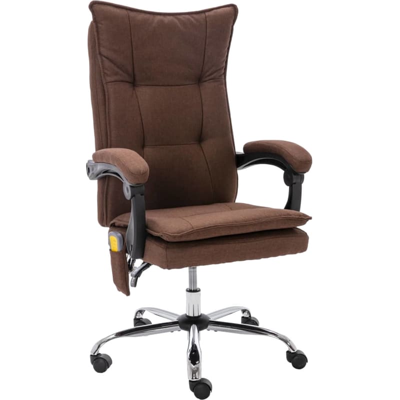 Εργονομική Καρέκλα Γραφείου με Μασάζ VidaXL από Ύφασμα - Καφέ