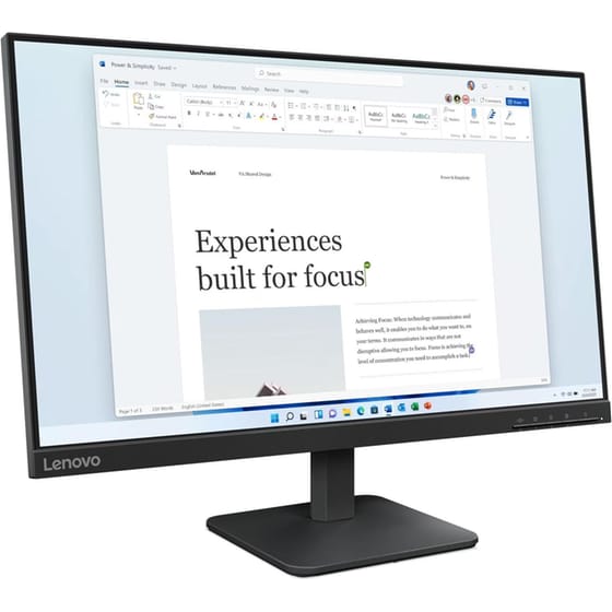 Lenovo L24-4e Monitor 23.8" FHD IPS Flat 100Hz 6ms image 2