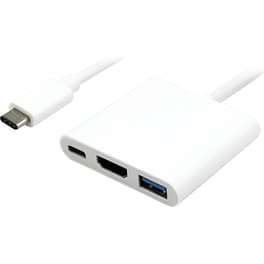 Docking Station Powertech PTH-038 3-Port USB 3.0 συμβατό με USB-C