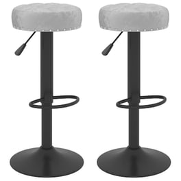 Σκαμπό Μπαρ Vidaxl Βελούδινα 2 Τμχ - Γκρι