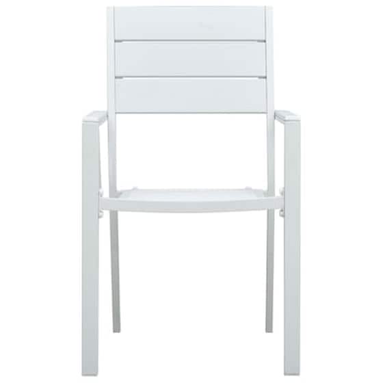 Καρέκλες Κήπου Vidaxl από Ξύλο Hdpe 4 Τεμ. 62x55.5x88.5cm - Λευκές image 3