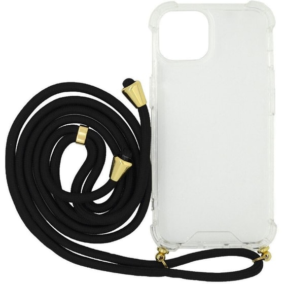 Θήκη Apple iPhone 14 - Ancus με Λουράκι Μαύρο - Διάφανο image 0