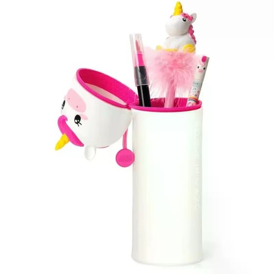 Κασετίνα Βαρελάκι Legami Σιλικόνης 2 in 1 Kawaii Unicorn image 2