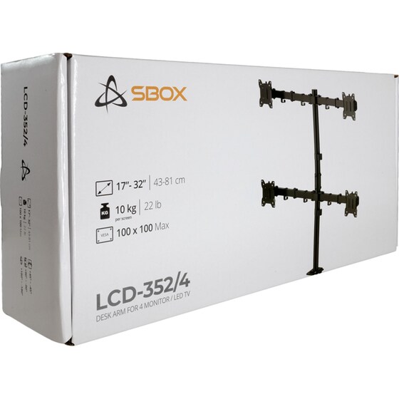 Βάση Οθόνης Sbox LCD-352/4-3 17" - 32" έως 10 kg image 3