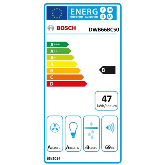 BOSCH DWB66BC50 60 cm Inox Απορροφητήρας Καμινάδα - Τζάκι image 6