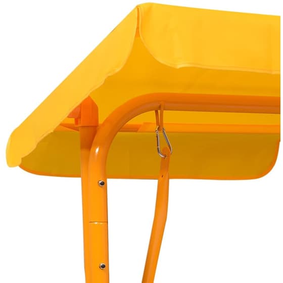 Κούνια Κήπου VidaXL με Σκίαστρο από Ατσάλι 115x75x110 cm - Κίτρινη image 5