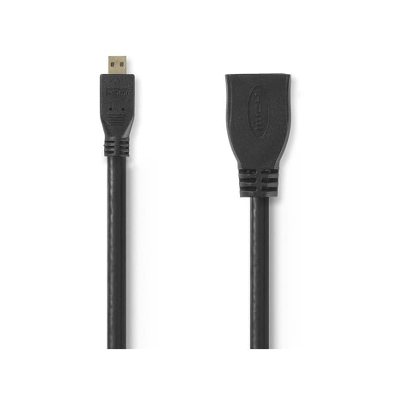 OEM Καλώδιο Nedis CVGP34790BK02 HDMI Female σε micro HDMI Male - 0.2m