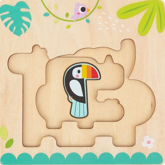 Ξύλινο TOOKY TOY Πάζλ - Ζωάκια Δάσους image 3
