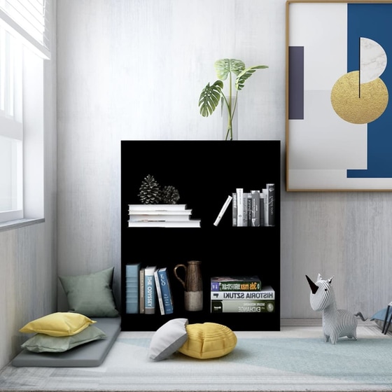 Βιβλιοθήκη VidaXL από Ξύλο 60x24x76 cm - Μαύρο image 1