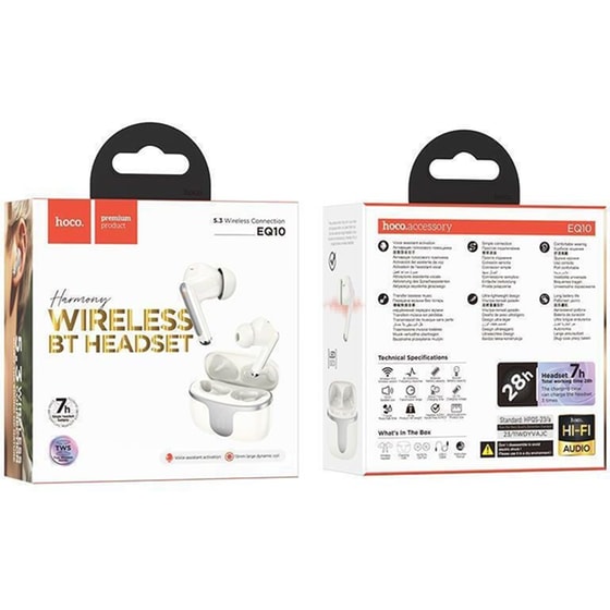Ακουστικά Bluetooth Hoco Eq10 - Λευκά image 2
