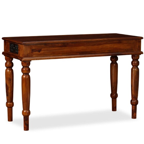 Γραφείο με Συρτάρια VidaXL από Μασίφ Ξύλο Sheesham 120x50 cm - Καφέ image 3