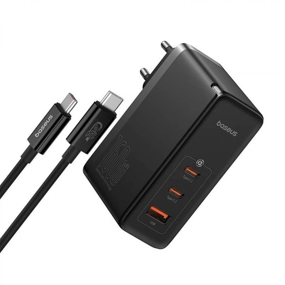 Φορτιστής Πρίζας Baseus GaN5 Pro 1x USB/2x USB-C PD 160W - Μαύρο CCGANG160CE image 2