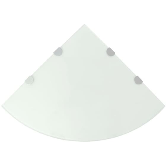 Ράφι Τοίχου VidaXL Γωνιακό από Γυαλί 45x45 cm -Λευκό image 0