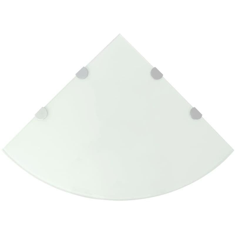 Ράφι Τοίχου VidaXL Γωνιακό από Γυαλί 45x45 cm -Λευκό VIDAXL