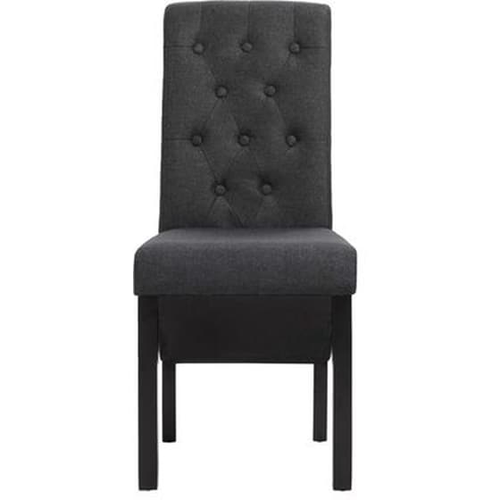 Καρέκλες Τραπεζαρίας Vidaxl Υφασμάτινες  4 Τμχ - Σκούρο Γκρι image 1