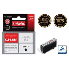Συμβατό Canon Cli-521 Μαύρο Μελάνι Εκτυπωτή Cli-521bk