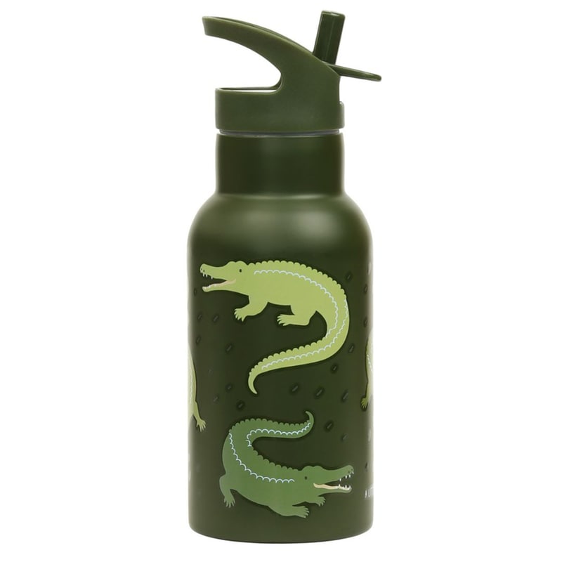 Παγούρι με Καλαμάκι Α Little Lovely Company Crocodiles Φ7.3x20 350ml