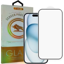 Προστατευτικό οθόνης Apple iPhone 15 Pro Max - T-Max Premium 3D Tempered Glass Full Glue Fluid Despensing 0.2mm 9H
