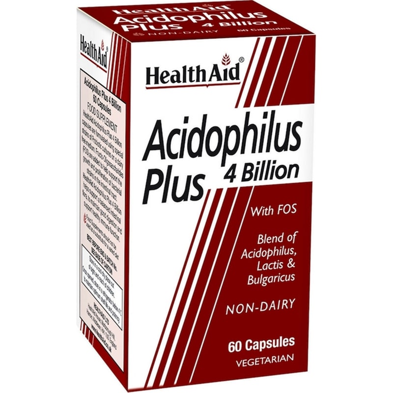 Προβιοτικό Health Aid Acidophilus Plus 4 Billion With Fos - 60 κάψουλες
