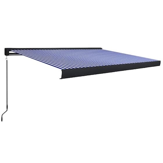 Τέντα Vidaxl Κασετίνα Χειροκίνητη 400x300cm - Λευκό/Μπλε image 2