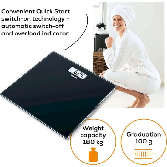 Ψηφιακή Ζυγαριά Σώματος Beurer GS 10 Μαύρη image 3