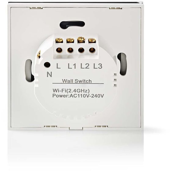 Διακόπτης Τοίχου NEDIS Wi-Fi Smart WIFIWC10WT - Λευκό image 3