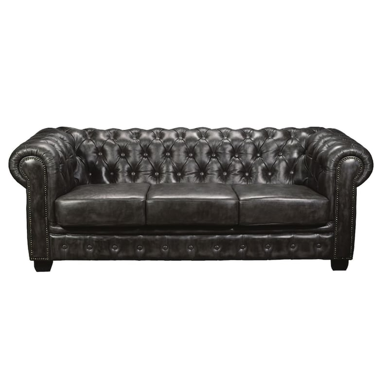 Καναπες 3θεσιος Δερμα Antique Grey