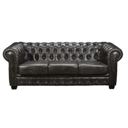 Καναπες 3θεσιος Δερμα Antique Grey