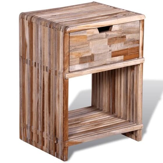 Κομοδίνο Vidaxl Από Ανακυκλωμένο Ξύλο Teak 38x31x51 cm - Καφέ image 2