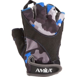 Γάντια Άρσης Βαρών Amila Amara Lycra Camoblue M 8330602 - Μαύρο/ Παραλλαγή