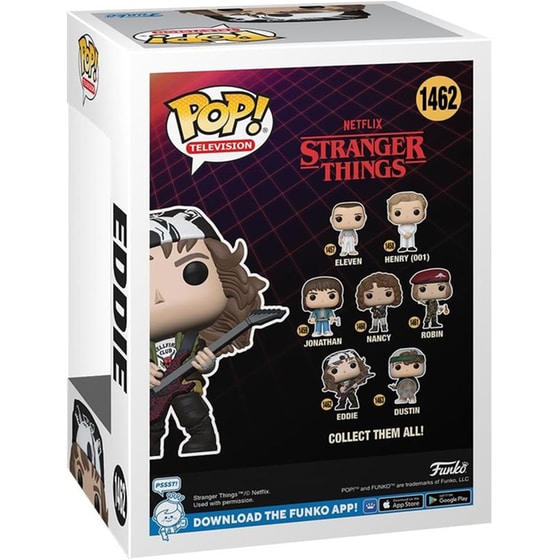 Funko Pop! Television - Stranger Things - Hunter Eddie (with Guitar) #1462 image 2