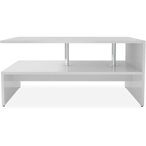Τραπεζάκι Σαλονιού VidaXL από Μοριοσανίδα 90x59x42cm - Λευκό image 2