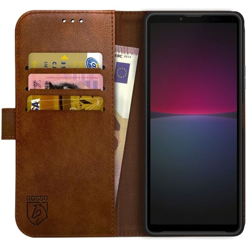 ROSSO Θήκη Sony Xperia 10 IV - Rosso Element PU Πορτοφόλι - Brown