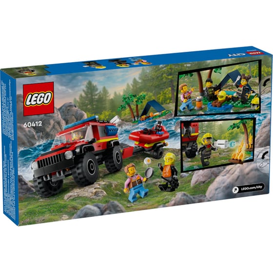 LEGO® City 4x4 Fire Truck with Rescue Boat (60412) image 3