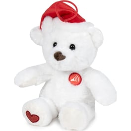 Λούτρινο Στολίδι Softies Χριστουγεννιάτικο Λευκό Αρκουδάκι με Μουσική (20cm)