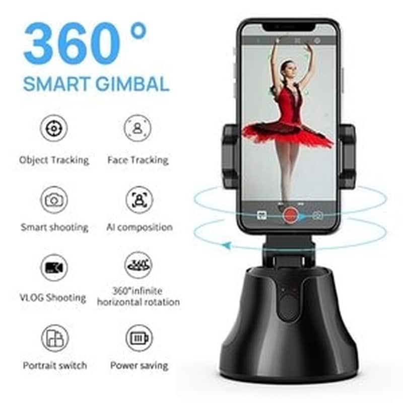 OEM Βάση Στήριξης Επιτραπέζια Apai Genie Με Αυτόματη Ανίχνευση Και Παρακολούθηση Προσώπου 360° - Μαύρο