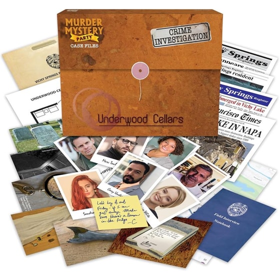 Επιτραπέζιο University Games Murder Mystery Party Case Files: Underwood Cellars image 1