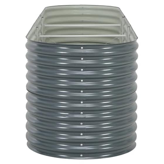 Vidaxl Ζαρντινιέρα Υπερυψωμένη Γκρι 320x80x81 Εκ. Γαλβανισμ. Χάλυβας image 5