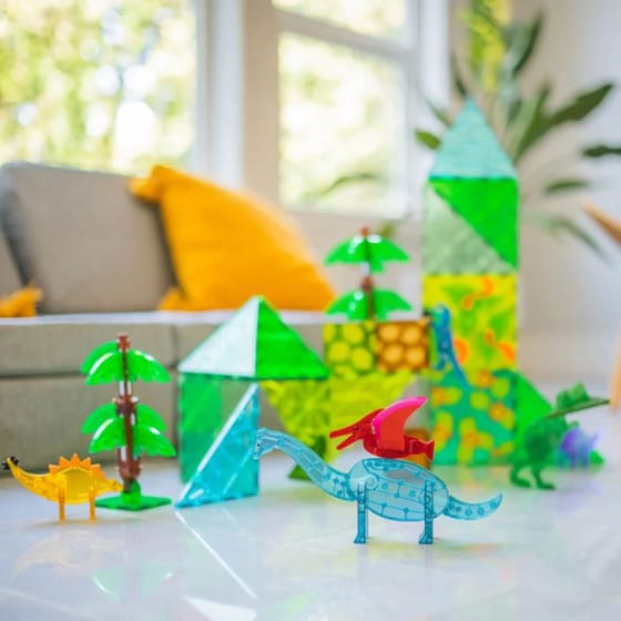 Magna-Tiles® Dino XL World Μαγνητικό Παιχνίδι Κατασκευών - 50 Κομμάτια (22850) image 2