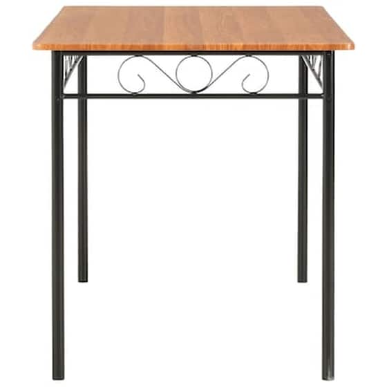 Τραπεζαρία Vidaxl από Mdf Καφέ 120x70x75 cm - Μαύρο/Καφέ image 4