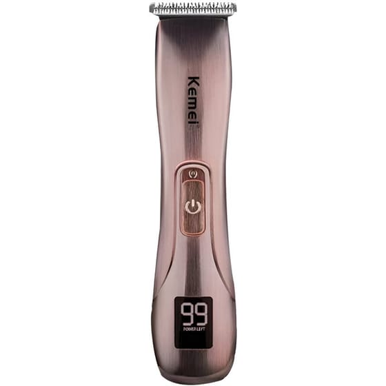 KEMEI KM-6373 Κουρευτική Μηχανή Επαναφορτιζόμενη Καφέ image 0