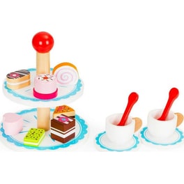 Παιδικό Ξύλινο Ecotoys Σετ Τσαγιού Με 14 Αξεσουάρ