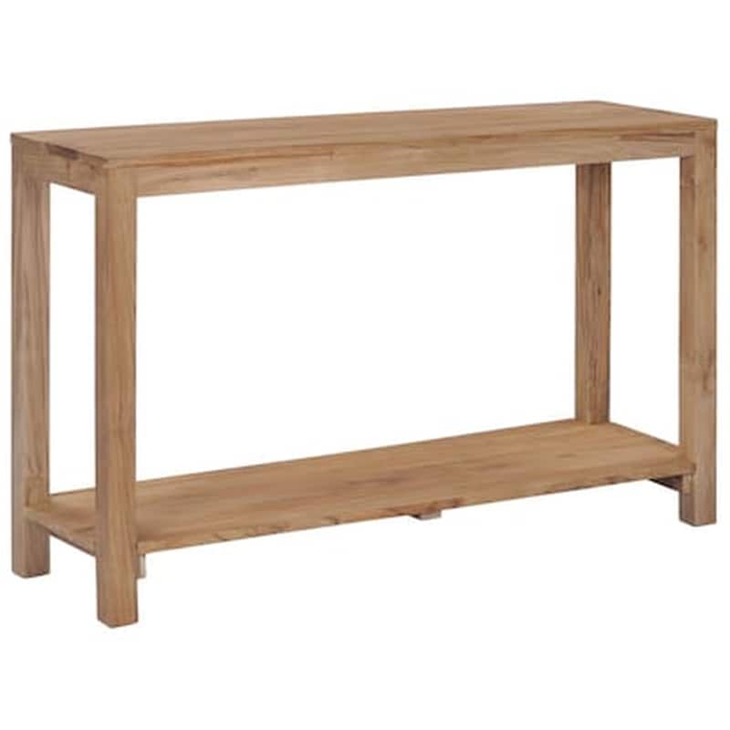 Τραπέζι Κονσόλα Vidaxl από Μασίφ Ξύλο Teak 120x35x75cm - Καφέ