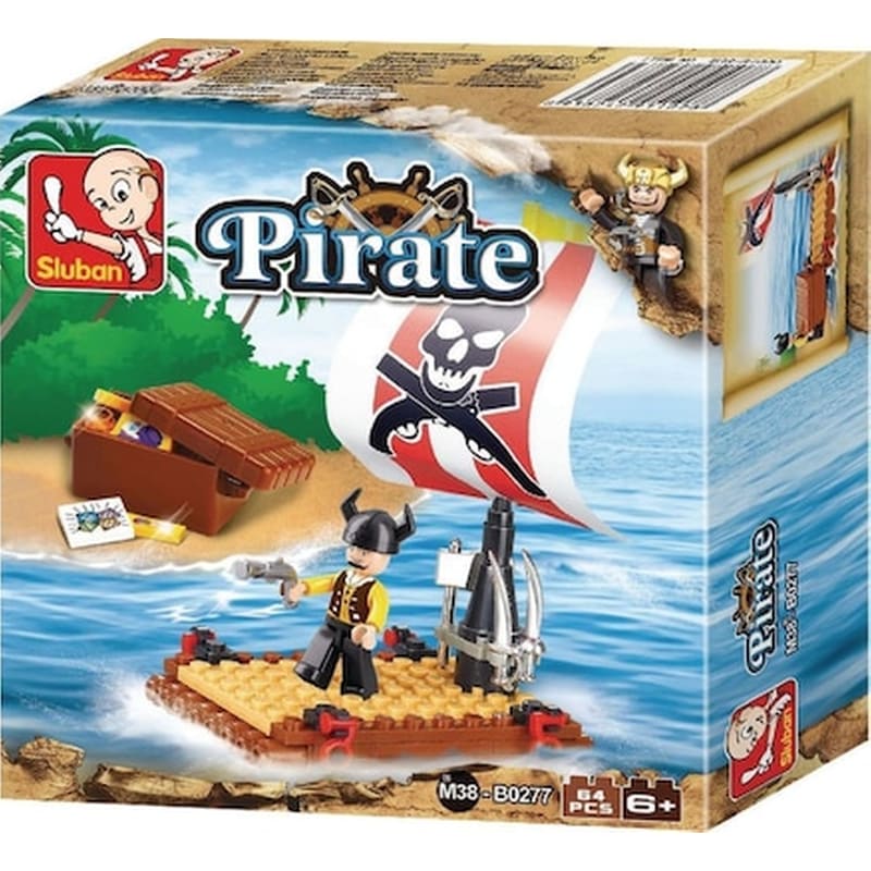 Sluban: Τουβλάκια Pirate Raft (b0277)