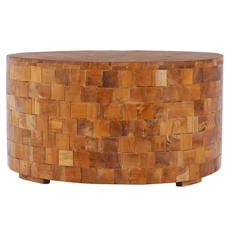 Τραπεζάκι Σαλονιού VidaXL από Μασίφ Ξύλο Teak 60x60x35cm - Καφέ